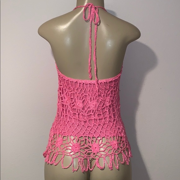 Handmade knit halter top - Picture 6 of 8